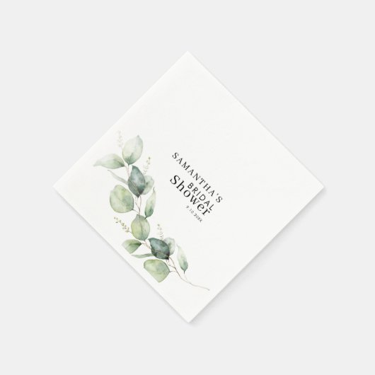 Eukalyptus Foliage Greenerity Brautparty Paper Serviette (Ecke)