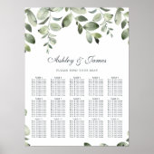 Eukalyptus Foliage Greenerity Hochzeitsstift Poster (Vorne)