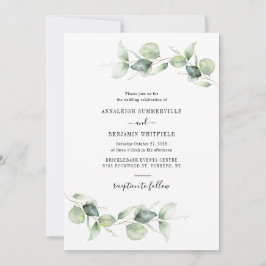 Eukalyptus Foliage Greenerity Script Wedding Einladung
