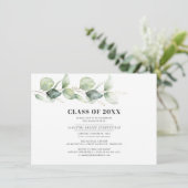 Eukalyptus Foliage Greenery Abschluss 2022 Party Einladung (Stehend Vorderseite)