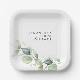 Eukalyptus Foliage Greenery Brautparty Pappteller