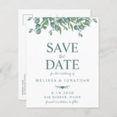 Eukalyptus Foliage Greenery Save the Date (Vorne/Hinten)