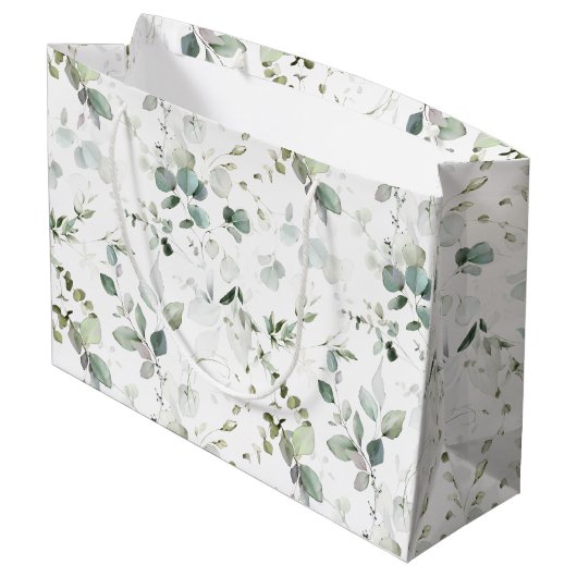 Eukalyptus Foliage  Große Geschenktüte (Rückseite Schrägansicht)