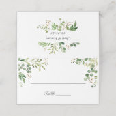 Eukalyptus Foliage Grüne Blätter Hochzeiten Platzkarte (Außenseite Aufgefaltet)