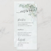 Eukalyptus Foliage Grüne Hochzeit Menükarte (Vorne/Hinten)