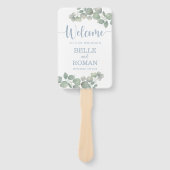 Eukalyptus-Foliage-Hochzeitsprogramm Fächer (Vorderseite)