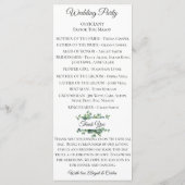 Eukalyptus Foliage Hochzeitsprogramm für moderne C Programm (Rückseite)