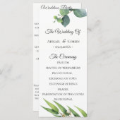 Eukalyptus Foliage Hochzeitsprogramm für moderne C Programm (Vorne/Hinten)