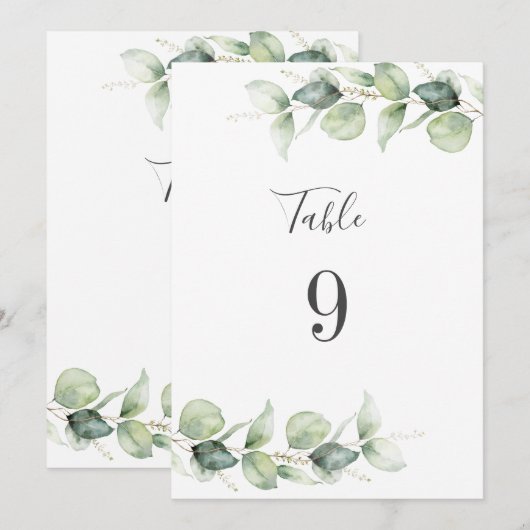 Eukalyptus-Foliage-Hochzeitstisch (Vorne/Hinten)