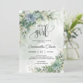 Eukalyptus foliage ist ein Mädchen Einladung (Stehend Vorderseite)