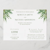 Eukalyptus Foliage Nichts Extravagant nur Liebe Ho Folieneinladung (Rückseite)