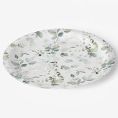 Eukalyptus Foliage Pappteller (Schrägansicht)