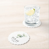 Eukalyptus Foliage Save the Date Minimalistisch Untersetzer (Vor Ort)