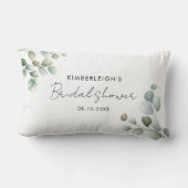 Eukalyptus Foliage Script-Brautparty Lendenkissen (Rückseite)