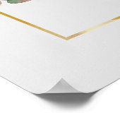 Eukalyptus Foliage Script-Brautparty Poster (Ecke)