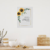 Eukalyptus Foliage Script-Brautparty Poster (Küche)