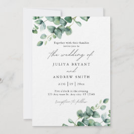 Eukalyptus foliage script einladung