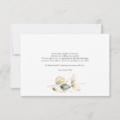 Eukalyptus Foliage Script Wedding Dankeskarte (Rückseite)