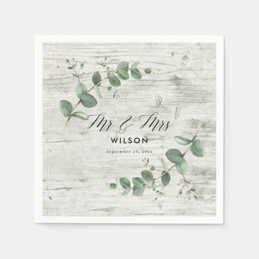 Eukalyptus foliage serviette (Vorderseite)