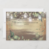 Eukalyptus foliage string lights Country rustikal Save The Date (Rückseite)