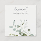 Eukalyptus Foliage Stud Earring Holder Quadratische Visitenkarte (Vorderseite)