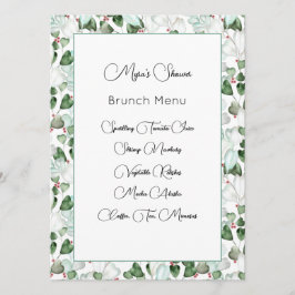 Eukalyptus Foliage Watercolor Menu Card Menükarte