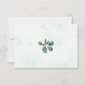 Eukalyptus Foliage Watercolor Wedding RSVP Card (Rückseite)