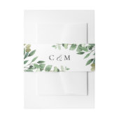 Eukalyptus foliage Wedding Einladung Bauch Einladungsbanderole (Vorderseite Beispiel)