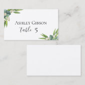 Eukalyptus Foliage Wedding Platzkarte (Vorne/Hinten)