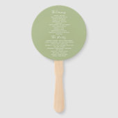 Eukalyptus Foliage Wedding Program Hand Fan Fächer (Rückseite)