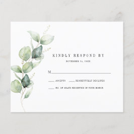 Eukalyptus Foliage Wedding RSVP Response Card