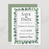 Eukalyptus Foliage Wedding Save the Date (Vorne/Hinten)