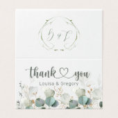 Eukalyptus Foliage Wedding Vielen Dank, dass Sie g (Außenseite Aufgefaltet)