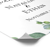 Eukalyptus Foliage Wedding Welcome Poster (Ecke)