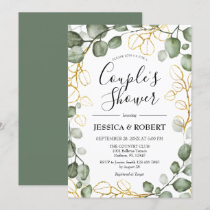 Eukalyptus Foliage Wreath Couples Dusche Einladung