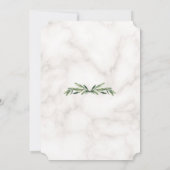 Eukalyptus Foliage Wreath Cross Marmorboy Taufe Einladung (Rückseite)