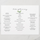 Eukalyptus Foliage Wreath Tri+Falten Hochzeitsprog Flyer (Hinten)