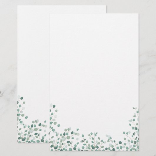 Eukalyptus folien briefpapier (Vorne/Hinten)