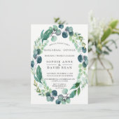 Eukalyptus Folies Probe Abendessen Einladung (Stehend Vorderseite)