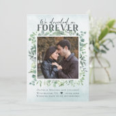 Eukalyptus Forever Foto Verlobung Ankündigung (Stehend Vorderseite)