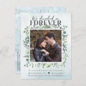 Eukalyptus Forever Foto Verlobung Postkarte (Vorne/Hinten)