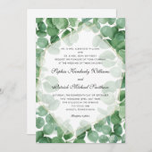 Eukalyptus formal alle Eltern, die Hochzeit verans Einladung (Vorne/Hinten)