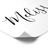 Eukalyptus Foto Alternative Wedding Guest Book Poster (Ecke)