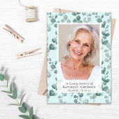 Eukalyptus-Foto-Beerdigung Dankeskarte