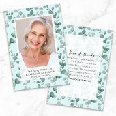 Eukalyptus-Foto-Beerdigung Dankeskarte