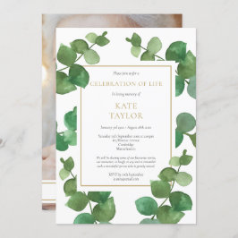 Eukalyptus-Foto Beerdigung des Lebens Einladung