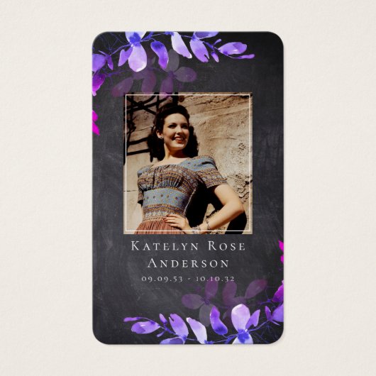 Eukalyptus-Foto-Beerdigungskarte (Vorderseite)