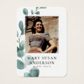 Eukalyptus-Foto-Beerdigungskarte (Vorderseite)