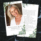 Eukalyptus-Foto-Beerdigungskarte