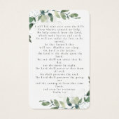 Eukalyptus-Foto-Beerdigungskarte (Rückseite)